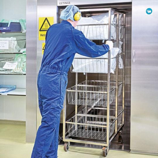 Gefüllte DPTE-Betabags können im Autoklaven sterilisiert werden. Gefüllte DPTE-Betabags können im Autoklaven sterilisiert werden.