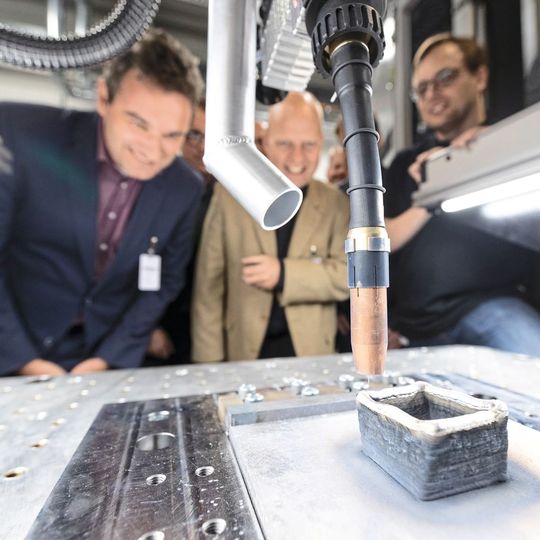 Ein 3D-gedrucktes Bauteil aus Aluminium Ein 3D-gedrucktes Bauteil aus Aluminium