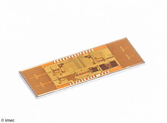 Hochintegriert: Auf dem Radar-Chip von Imec sind auch die Antennen in CMOS-Technologie integriert. Hochintegriert: Auf dem Radar-Chip von Imec sind auch die Antennen in CMOS-Technologie integriert.