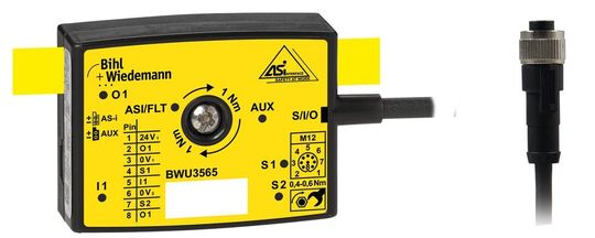 Aktiver Verteiler AS-i Safety für Schmersal-Türzuhaltungen AZM400 (BWU3565). Aktiver Verteiler AS-i Safety für Schmersal-Türzuhaltungen AZM400 (BWU3565).