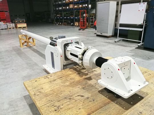 Für ein Radioteleskop entwickelte Inkoma Maschinenbau einen neuen servoelektrischen Direkt-Spindelhubantrieb (DSH) für die Elevationsbewegung des Parabolspiegels. Für ein Radioteleskop entwickelte Inkoma Maschinenbau einen neuen servoelektrischen Direkt-Spindelhubantrieb (DSH) für die Elevationsbewegung des Parabolspiegels.