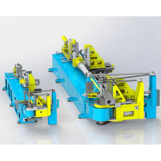 Rohrbiegemaschine in neuer Dimension: Ein Vergleich der CNC 220 mit der CNC 80. Rohrbiegemaschine in neuer Dimension: Ein Vergleich der CNC 220 mit der CNC 80.