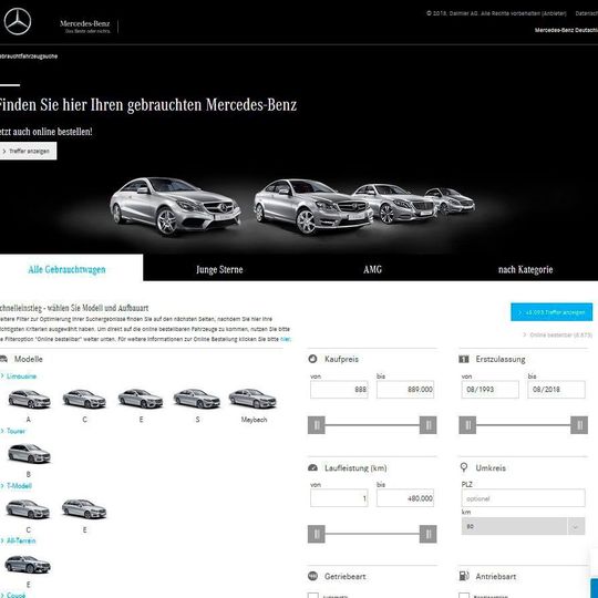 Mittlerweile sind 20 Prozent der Gebrauchten im Daimler-Online-Store online bestellbar. Wer sich registriert und ein Fahrzeug online bestellen will, kann jetzt auch eine Inzahlungnahmefunktion nutzen. Mittlerweile sind 20 Prozent der Gebrauchten im Daimler-Online-Store online bestellbar. Wer sich registriert und ein Fahrzeug online bestellen will, kann jetzt auch eine Inzahlungnahmefunktion nutzen.