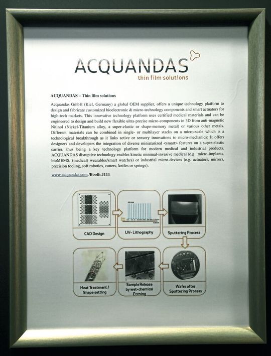 Acquandas, l'un des 6 nominés au grand prix des exposants de l'EPHJ-EPMT-SMT 2018.