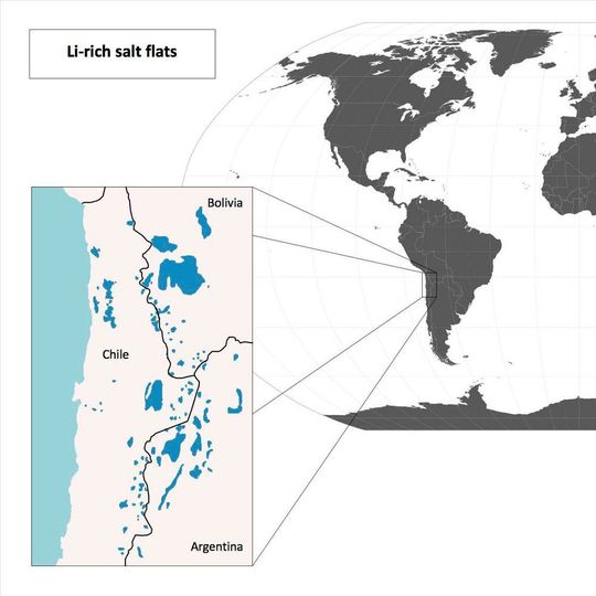 Nach Ansicht der Wissenschaftler des Helmholtz-Instituts Ulm könnte unter anderem die geografische Konzentration der Rohstoffe Lithium und Kobalt in Ländern, die als politisch instabil eingestuft werden, in naher Zukunft eine Preissteigerung zur Folge haben. Nach Ansicht der Wissenschaftler des Helmholtz-Instituts Ulm könnte unter anderem die geografische Konzentration der Rohstoffe Lithium und Kobalt in Ländern, die als politisch instabil eingestuft werden, in naher Zukunft eine Preissteigerung zur Folge haben.