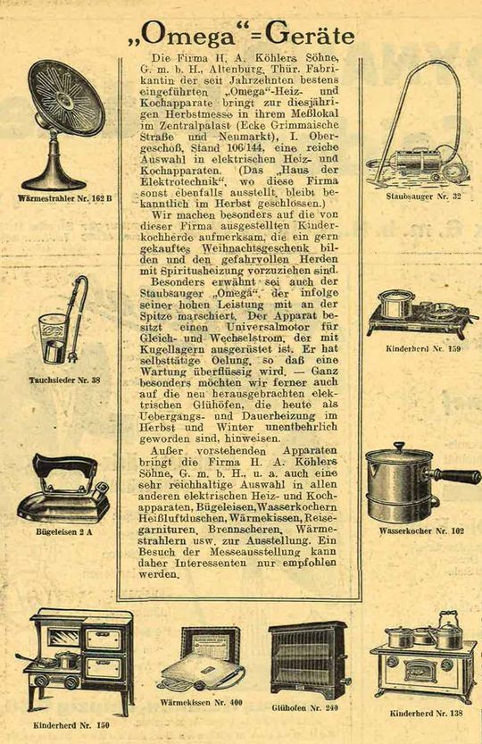 Eine Werbeanzeige aus dem Jahr 1929 – der Elektromarkt berichtet damals noch über Haushaltsgeräte für den täglichen Bedarf.