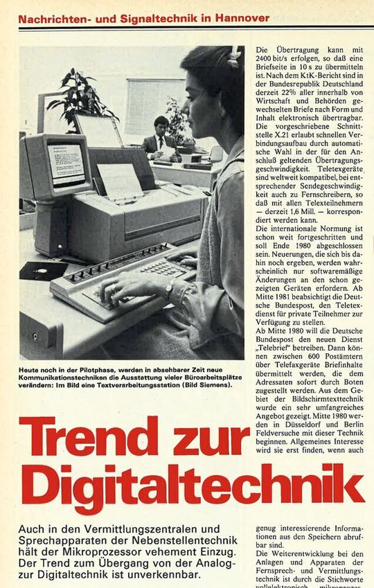 Der Trend zur Digitaltechnik beschäftigt die elektrotechnik schon seit den 1980er Jahren.