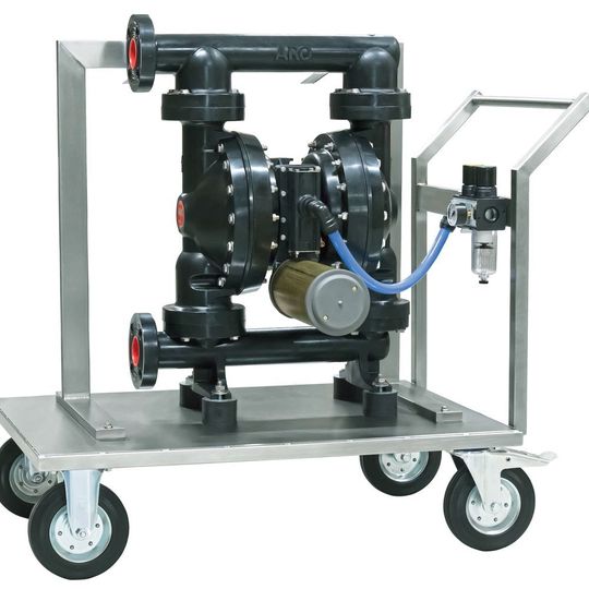 Die 2''-PVDF-Pumpe ist druckluftbetrieben und elektrisch leitfähig. Die 2''-PVDF-Pumpe ist druckluftbetrieben und elektrisch leitfähig.