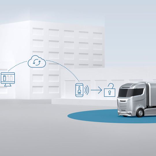 Bosch will Lkw per Smartphone öffnen und starten. Bosch will Lkw per Smartphone öffnen und starten.