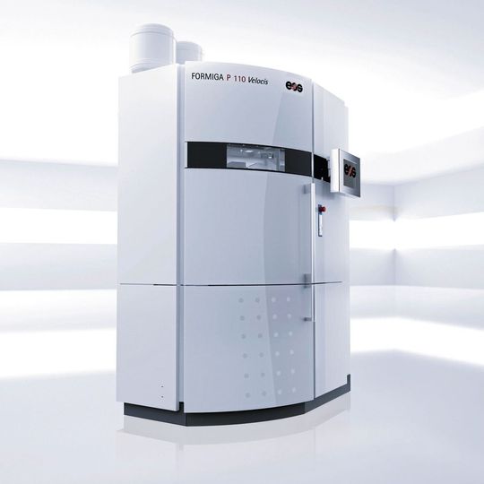 Bis 20 Prozent produktiver: der 3D-Drucker Formiga 110 Velocis von EOS für Bauteile aus Polymeren. Bis 20 Prozent produktiver: der 3D-Drucker Formiga 110 Velocis von EOS für Bauteile aus Polymeren.