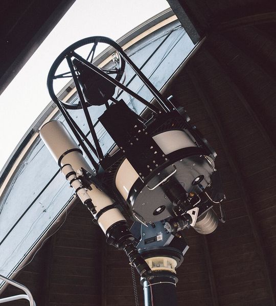 Das Teleskop in der Sternwarte Weikersheim.