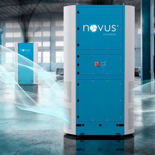 Die Absauganlage Airtower basiert auf dem Schichtenlüftungsprinzip und bietet laut Hersteller einen Filtrationsgrad von >99,9%. Die Absauganlage Airtower basiert auf dem Schichtenlüftungsprinzip und bietet laut Hersteller einen Filtrationsgrad von >99,9%.
