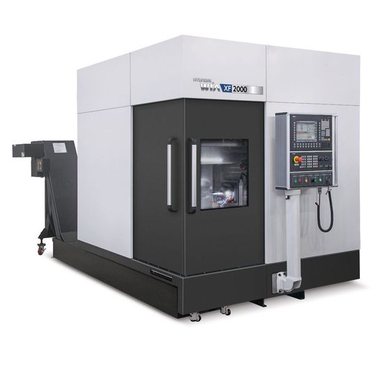 Bild 1: Das 5-Achs-Bearbeitungszentrum XF2000 von Hyundai. Bild 1: Das 5-Achs-Bearbeitungszentrum XF2000 von Hyundai.
