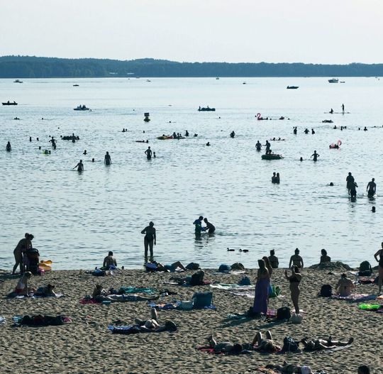 Der Große Müggelsee im Sommer – ein beliebtes Ausflugsziel und immer wieder von Algenblüten betroffen. Der Große Müggelsee im Sommer – ein beliebtes Ausflugsziel und immer wieder von Algenblüten betroffen.