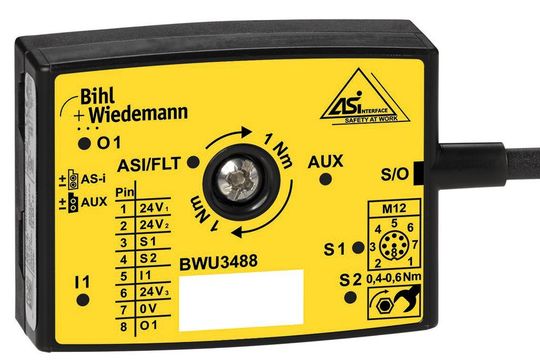 Die drei aktiven Verteiler AS-i Safety – hier für die Türzuhaltungen von Pilz Psenslock und Psencode – verfügen jeweils über einen zweikanaligen sicheren Eingang, einen digitalen Eingang sowie einen digitalen Ausgang.