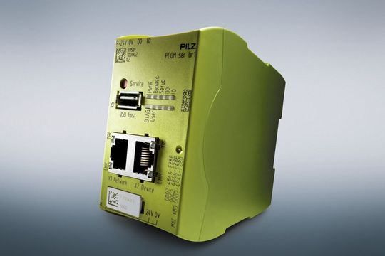 Die Pilz Security Bridge wird innerhalb eines Firmennetzwerks eingesetzt und verhindert unerlaubten Zugriff auf Steuerungen.