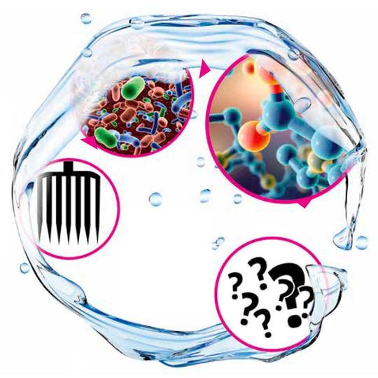 Abb.1: Mechanisch, biologisch, abiotisch-chemisch und dann? Wie könnte eine praktikable Lösung eines Monitorings für eine vierte Reinigungsstufe in der Abwasserreinigung aussehen? Abb.1: Mechanisch, biologisch, abiotisch-chemisch und dann? Wie könnte eine praktikable Lösung eines Monitorings für eine vierte Reinigungsstufe in der Abwasserreinigung aussehen?
