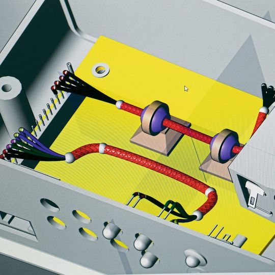Anschauliche 3D-Ansicht: Eplan Harness Pro-D verbindet die Daten der Mechanik- und Elektrokonstruktion in einem System, was eine effiziente Kabelbaum-Entwicklung ermöglicht. Anschauliche 3D-Ansicht: Eplan Harness Pro-D verbindet die Daten der Mechanik- und Elektrokonstruktion in einem System, was eine effiziente Kabelbaum-Entwicklung ermöglicht.