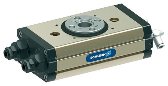 Die Schunk SRM ist die robusteste und leistungsdichteste pneumatische Schwenkeinheit am Markt. Auch bei der Größe der Mittenbohrung definiert sie neue Maßstäbe.