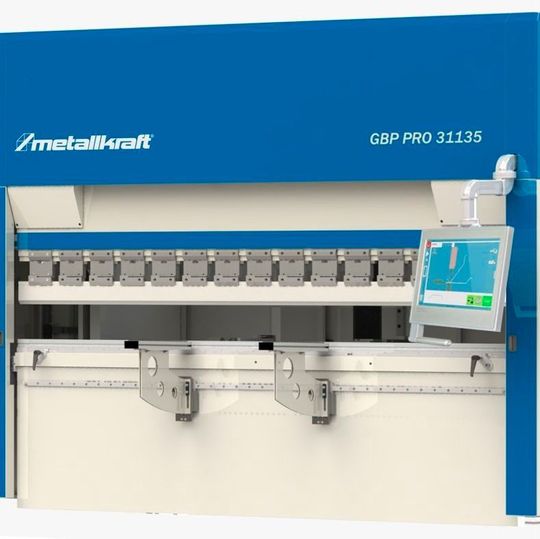 Die Gesenkbiegepresse Metallkraft GBP-PRO 30135 ist mit derr neuen 3D-Steuerung Visi Touch 19 MX von Cybelec ausgestattet. Die Gesenkbiegepresse Metallkraft GBP-PRO 30135 ist mit derr neuen 3D-Steuerung Visi Touch 19 MX von Cybelec ausgestattet.