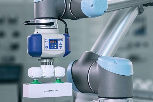 Vakuum-Erzeuger ECBPi von J. Schmalz für Anwendungen in der mobilen und kollaborativen Robotik.