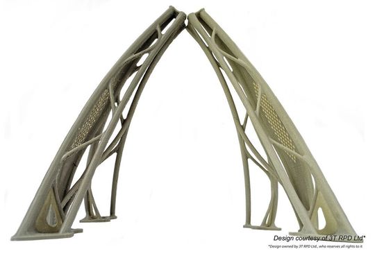 Additiv gefertigtes Versuchsbauteil (Befestigung) aus PAEK: links Filament-basiertes Verfahren, rechts mittels Lasersintern. Additiv gefertigtes Versuchsbauteil (Befestigung) aus PAEK: links Filament-basiertes Verfahren, rechts mittels Lasersintern.