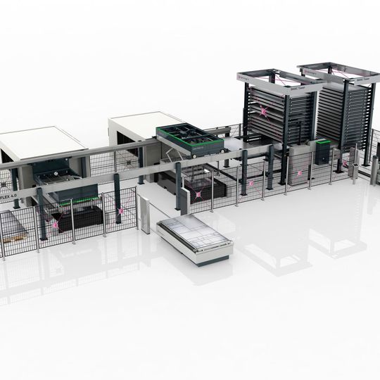 Mit seinem neuen „we make material flow“-Ansatz präsentiert Remmert auf der Euroblech Konzepte zur Materialflussoptimierung. Mit seinem neuen „we make material flow“-Ansatz präsentiert Remmert auf der Euroblech Konzepte zur Materialflussoptimierung.