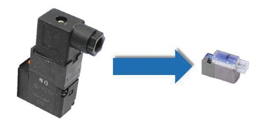 Die ovalen Magnetspulen von SMC erzielen 60 Prozent mehr Fläche bei gleicher Größe und können damit sehr viel kompakter ausgelegt werden als runde Spulen.