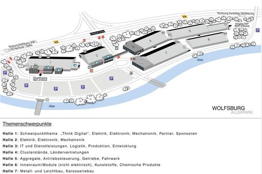 Die neue Hallengliederung der diesjährigen IZB in Wolfsburg.