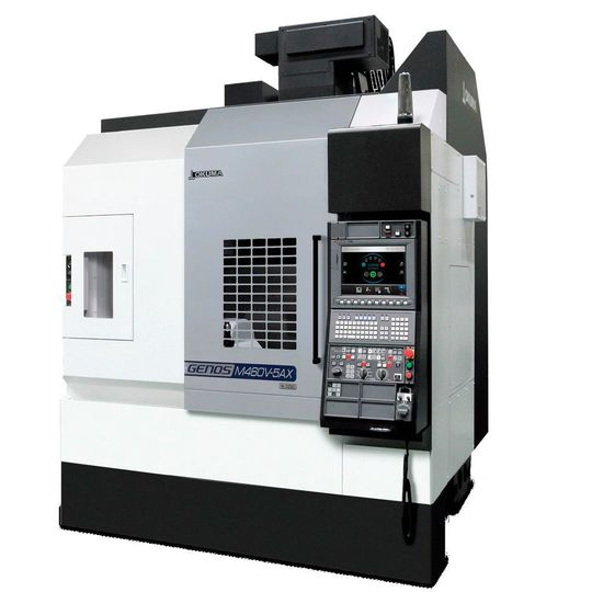 Neben Präzision und Produktivität benötigt die Genos M460V-5AX von Okuma nur eine geringe Stellfläche. Neben Präzision und Produktivität benötigt die Genos M460V-5AX von Okuma nur eine geringe Stellfläche.