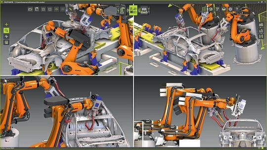 Punktschweissen-mit- der Sofwtare Fastsuite von Cenit und Kuka-Robotern. Punktschweissen-mit- der Sofwtare Fastsuite von Cenit und Kuka-Robotern.