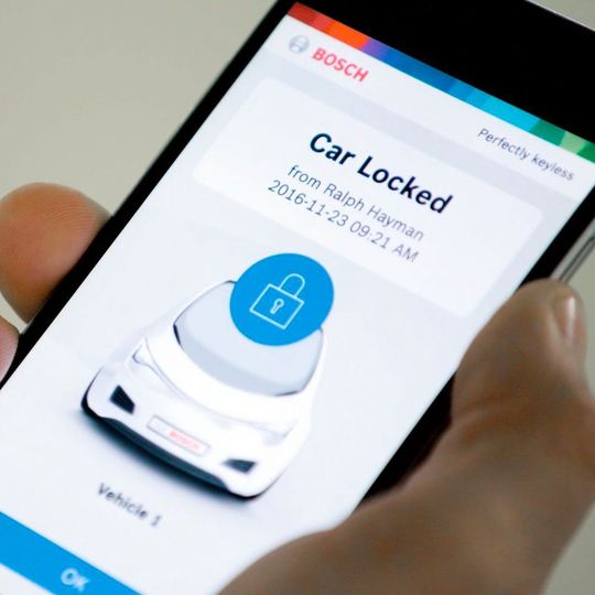 Bosch will das Handy als alternativen Autoschlüssel etablieren. Bosch will das Handy als alternativen Autoschlüssel etablieren.