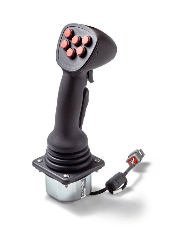 Der Multifunktionsjoystick von Megatron ist robust, leicht zu bedienen und langlebig. Seine Funktionseinheiten können an die jeweilige Anwendung angepasst werden. Der Multifunktionsjoystick von Megatron ist robust, leicht zu bedienen und langlebig. Seine Funktionseinheiten können an die jeweilige Anwendung angepasst werden.