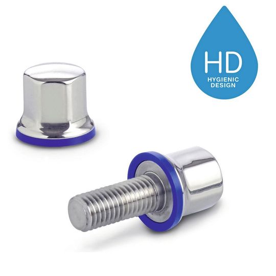 Der Normteilspezialist Ganter erweitert sein Hygienic Design Produktsortiment um neue Schrauben und Muttern aus rostfreiem Edel- stahl sowie um FDA-konforme Elastomer- Dichtringe. Der Normteilspezialist Ganter erweitert sein Hygienic Design Produktsortiment um neue Schrauben und Muttern aus rostfreiem Edel- stahl sowie um FDA-konforme Elastomer- Dichtringe.