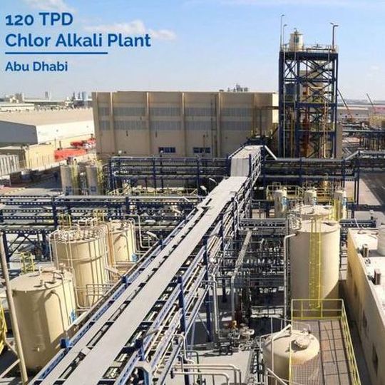 The 120 TPD chlor-alkali plant in Abu Dhabi was commissioned in 2015. Nuberg EPC delivered the project as a single point solution company. The 120 TPD chlor-alkali plant in Abu Dhabi was commissioned in 2015. Nuberg EPC delivered the project as a single point solution company.