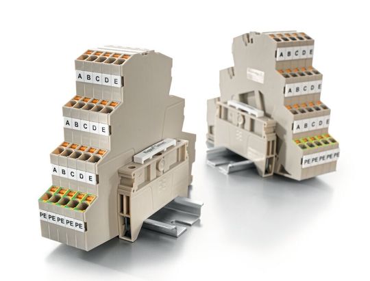 Mit der 5,1 mm breite Motoranschlussklemme AMC 2.5 von Weidmüller sollen sich alle drei Phasen plus PE-Leiter zeit- und platzsparend anschließen lassen.