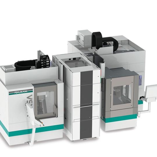 Die standardisierte oder auch kundenspezifische Automation mit Roboter ist jederzeit nachrüstbar, dank durchdachtem symmetrischem Maschinenkonzept mit komplett freier Maschinenseite rechts bzw. links. Hier ein Beispiel mit Doppelanlage VERSA 645 linear - Robot Compact 80 - VERSA 825. Die standardisierte oder auch kundenspezifische Automation mit Roboter ist jederzeit nachrüstbar, dank durchdachtem symmetrischem Maschinenkonzept mit komplett freier Maschinenseite rechts bzw. links. Hier ein Beispiel mit Doppelanlage VERSA 645 linear - Robot Compact 80 - VERSA 825.