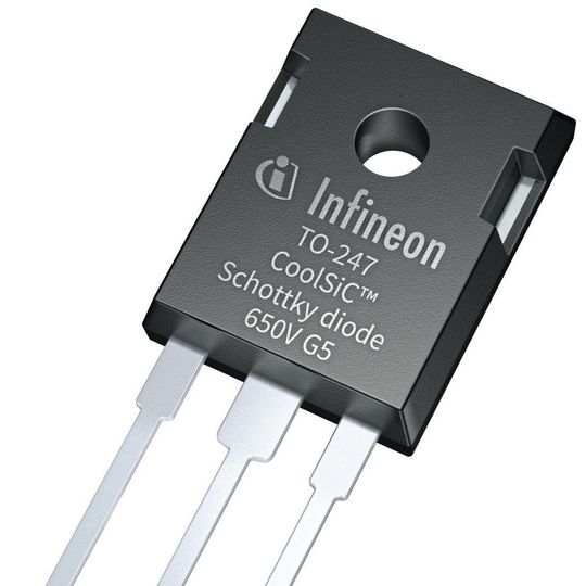 Infineon zeigt auf der Electronica Halbleiter aus Siliziumcarbid (SiC). Hier im Bild eine Schottky-Diode aus SiC. Infineon zeigt auf der Electronica Halbleiter aus Siliziumcarbid (SiC). Hier im Bild eine Schottky-Diode aus SiC.