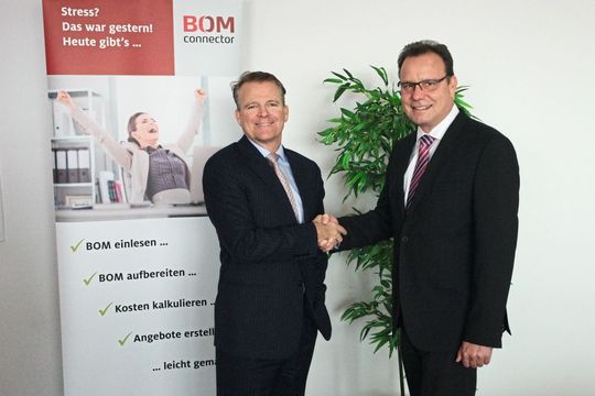 Kevin Decker (links), CEO von CircuitByte und Stephan Häfele, Senior Director Sales and Business Development, Aegis Software Kevin Decker (links), CEO von CircuitByte und Stephan Häfele, Senior Director Sales and Business Development, Aegis Software
