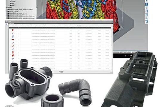 Bei der 4D_Additive Manufacturing Software Suite werden die CAD-Daten aller gängigen Systeme wie Catia, NX, Solidworks, Creo, STEP oder JT mit allen Fertigungsinformationen (PMI) gelesen und als exakte B-Rep-Geometrie verarbeitet. Bei der 4D_Additive Manufacturing Software Suite werden die CAD-Daten aller gängigen Systeme wie Catia, NX, Solidworks, Creo, STEP oder JT mit allen Fertigungsinformationen (PMI) gelesen und als exakte B-Rep-Geometrie verarbeitet.