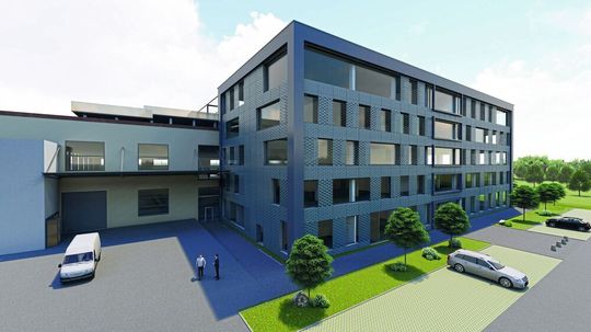 Das neue Stöcklin-Technologie-Center entsteht in Laufen (Basel-Landschaft) auf einem rund 26.000 m² großen Areal.