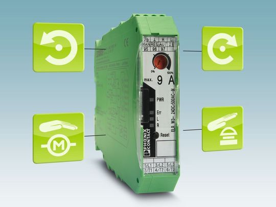 Die Hybrid-Motorstarter Contactron vereinen bis zu vier Funktionen in einem Gerät.