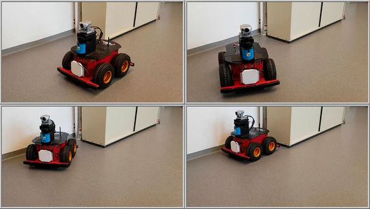 Um ein Spielzeugauto in eine Parklücke zu manövrieren, übersetzten die Wissenschaftler der TU Wien den die Bewegung des Fadenwurms steuernden Outputs des neuronalen Netzes in das Lenken und Beschleunigen des Fahrzeugs.