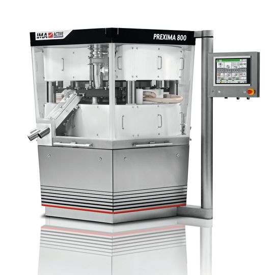 Die neue Tablettenpresse Prexima 800 ist speziell für Mehrschichttabletten konzipiert. Die neue Tablettenpresse Prexima 800 ist speziell für Mehrschichttabletten konzipiert.