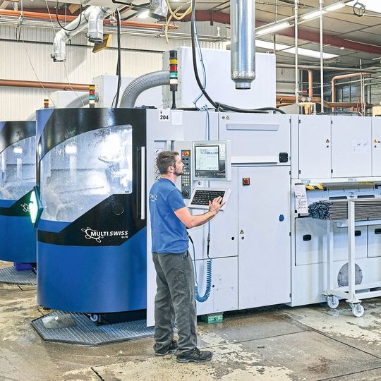 Bontaz has four Multiswiss 6x16 multi-spindle machines; another five are on order. The machines score top marks with the quality of the manufactured parts and the short set-up times. Bontaz has four Multiswiss 6x16 multi-spindle machines; another five are on order. The machines score top marks with the quality of the manufactured parts and the short set-up times.