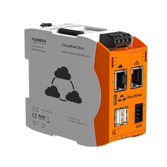 Mit der Cloud-Rail-Box lassen sich IO-Link-fähige Sensoren Plug&Play mit der Cloud verbinden. Mit der Cloud-Rail-Box lassen sich IO-Link-fähige Sensoren Plug&Play mit der Cloud verbinden.
