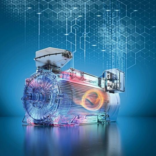 Mit Simotics-HV-C-air-cooled komplettiert Siemens die Plattform Simotics-HV-C für kompakte Hochspannungsmotoren, die sich mit der Konnektorbox Simotics-Connect-600 in die digitale Plattform Sidrive IQ einbinden lassen. Mit Simotics-HV-C-air-cooled komplettiert Siemens die Plattform Simotics-HV-C für kompakte Hochspannungsmotoren, die sich mit der Konnektorbox Simotics-Connect-600 in die digitale Plattform Sidrive IQ einbinden lassen.