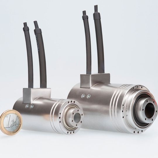 Kleinste dynamische Hohlwellenmotoren: RDU25-HW (links) und RDU38-HW von TQ-Systems. Kleinste dynamische Hohlwellenmotoren: RDU25-HW (links) und RDU38-HW von TQ-Systems.
