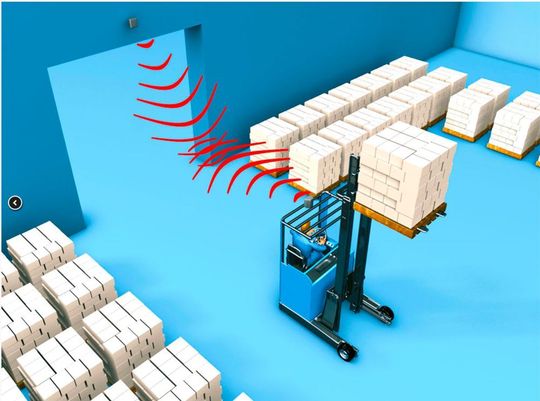 Über die Ausstattung der Stapler mit einem an den No-Coll Dome angebundenen Wäge-System kann sowohl u.a. die Warenaufnahme und Warenabgabe etwa am falschen Ort oder die Aufnahme falscher Ware automatisch erkannt werden.