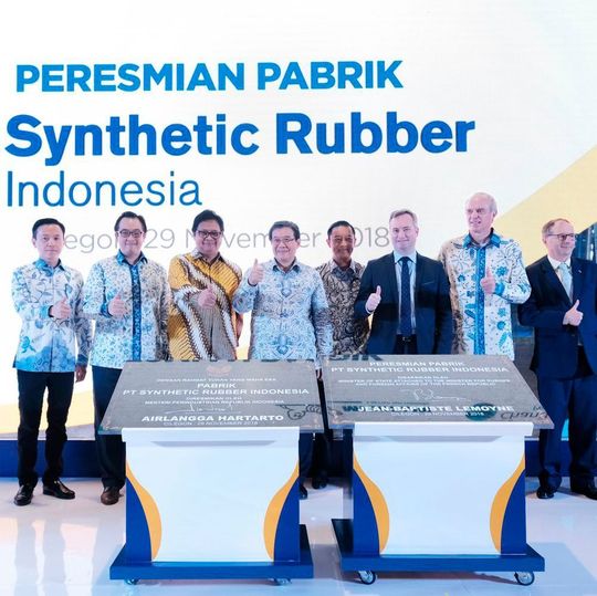 On 29 November 2018, a joint venture between PT Chandra Asri Petrochemical Tbk and Michelin, PT Synthetic Rubber Indonesia (SRI) inaugurated its factory located in Cilegon, West Java. On 29 November 2018, a joint venture between PT Chandra Asri Petrochemical Tbk and Michelin, PT Synthetic Rubber Indonesia (SRI) inaugurated its factory located in Cilegon, West Java.